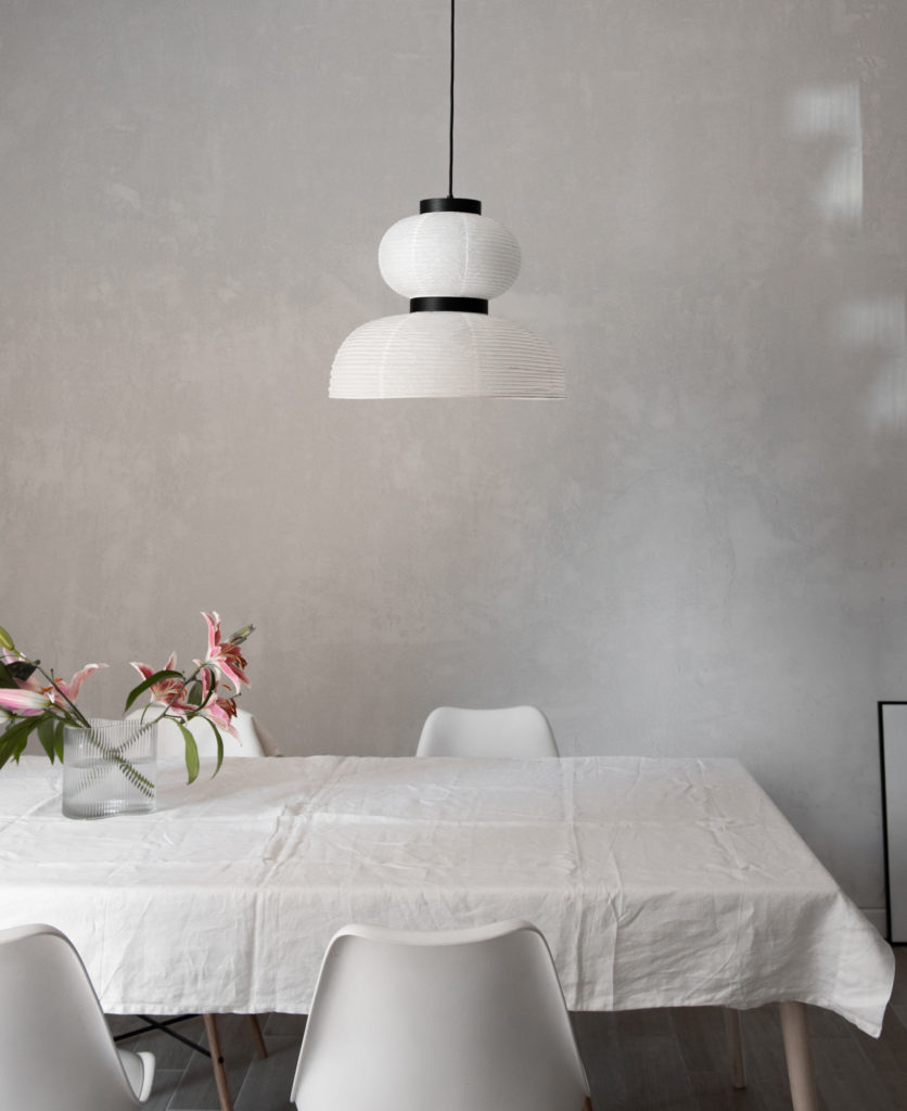 a clean kitchen table