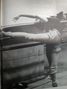 ballet dancer in arabesque